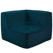 Align Upholstered Fabric Corner Sofa - Azure