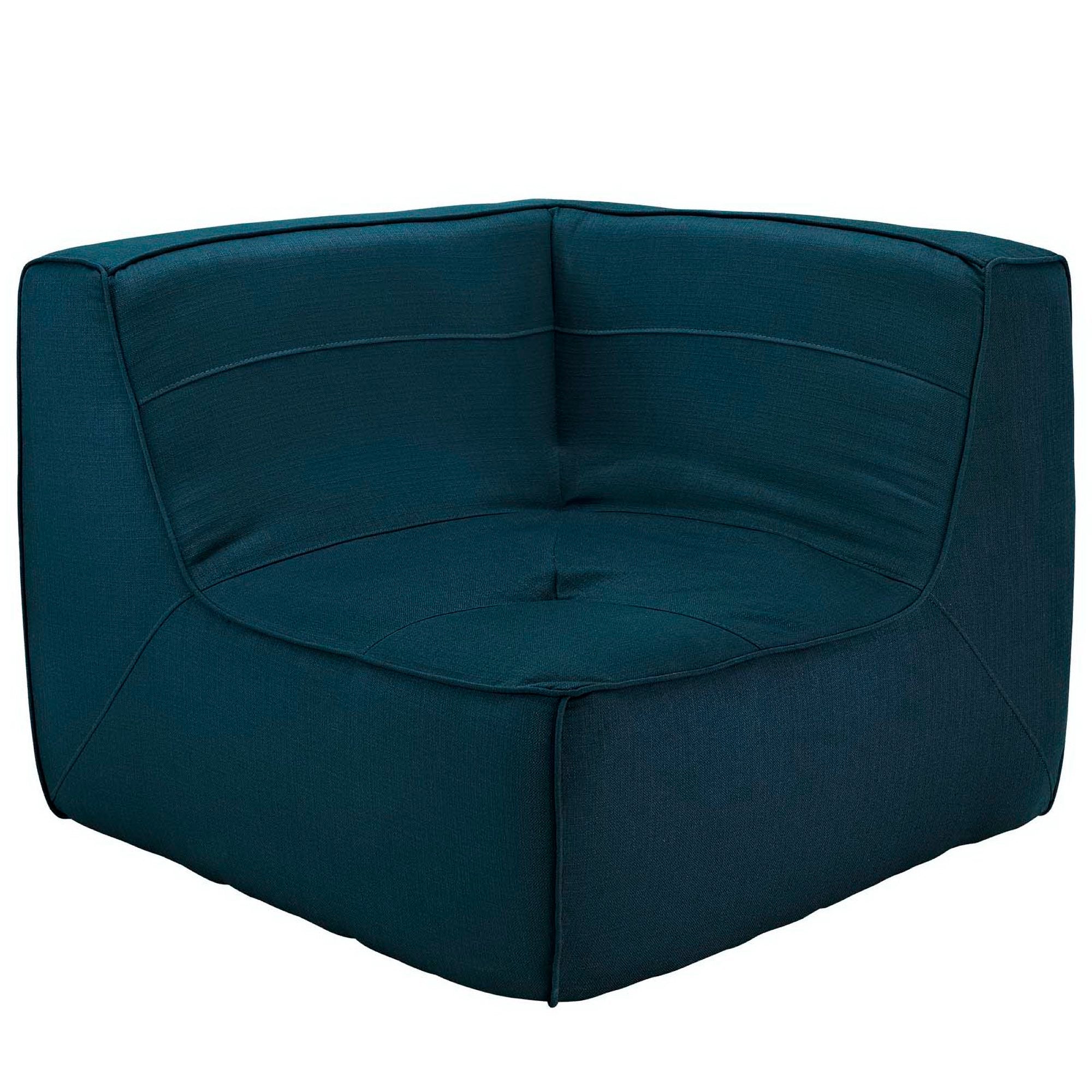Align Upholstered Fabric Corner Sofa - Azure