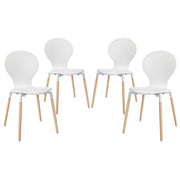 Path Dining Chair Set of 4 - White
