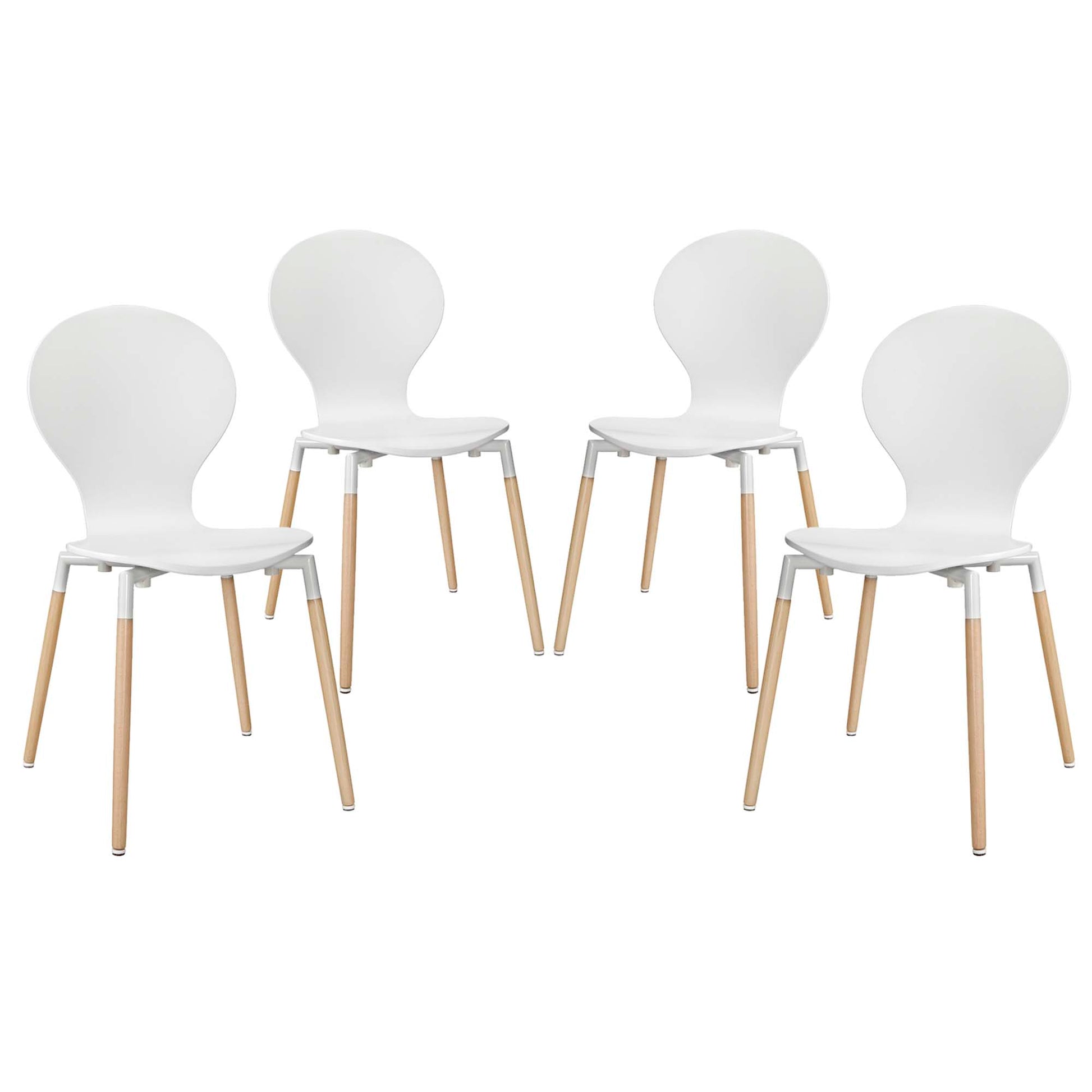 Path Dining Chair Set of 4 - White