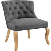Royal Upholstered Fabric Armchair - Gray