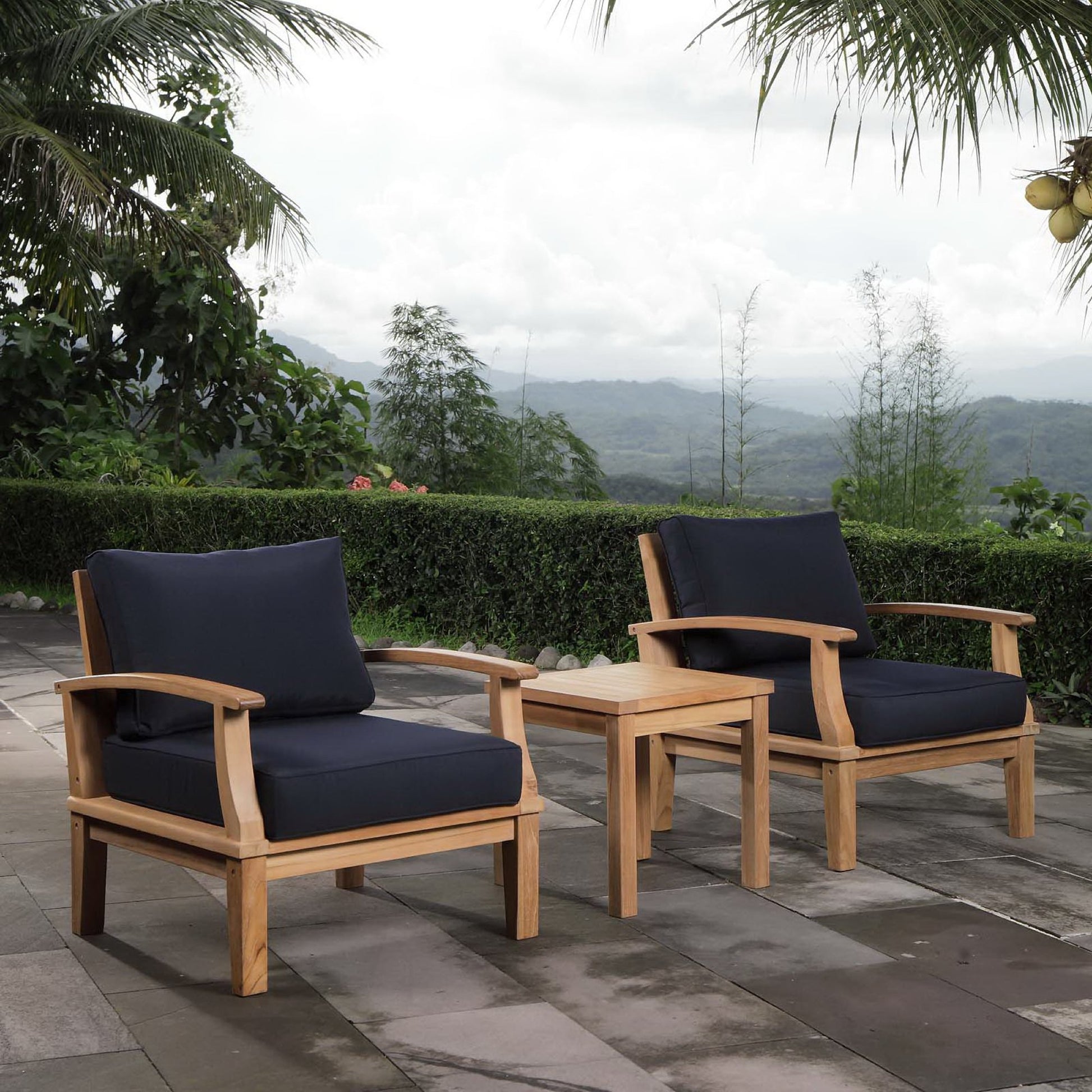 Marina 3 Piece Outdoor Patio Teak Set