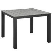 Maine 40" Outdoor Patio Dining Table - Brown Gray