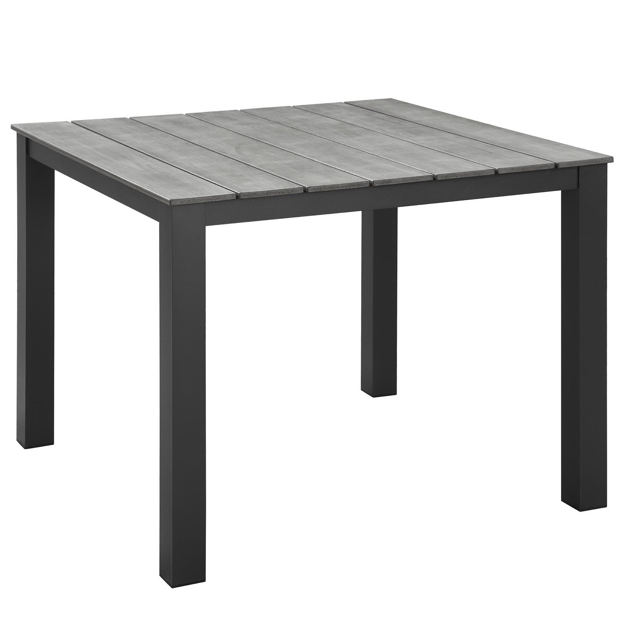Maine 40" Outdoor Patio Dining Table - Brown Gray