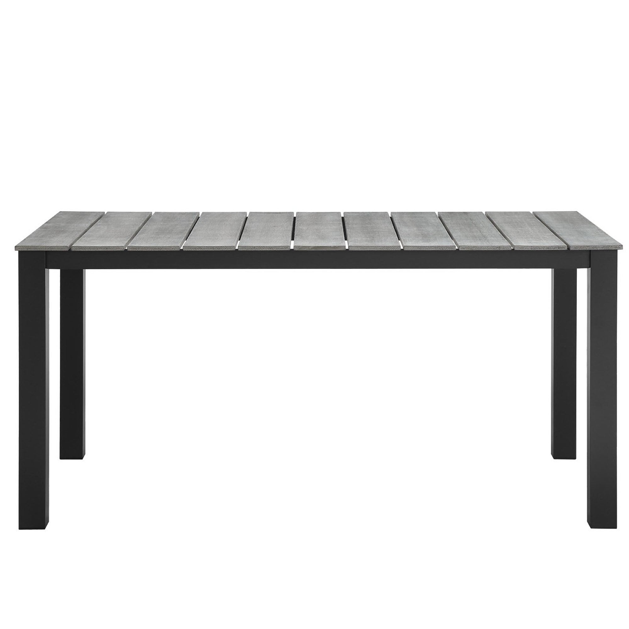 Maine 63" Outdoor Patio Dining Table - White Light Gray