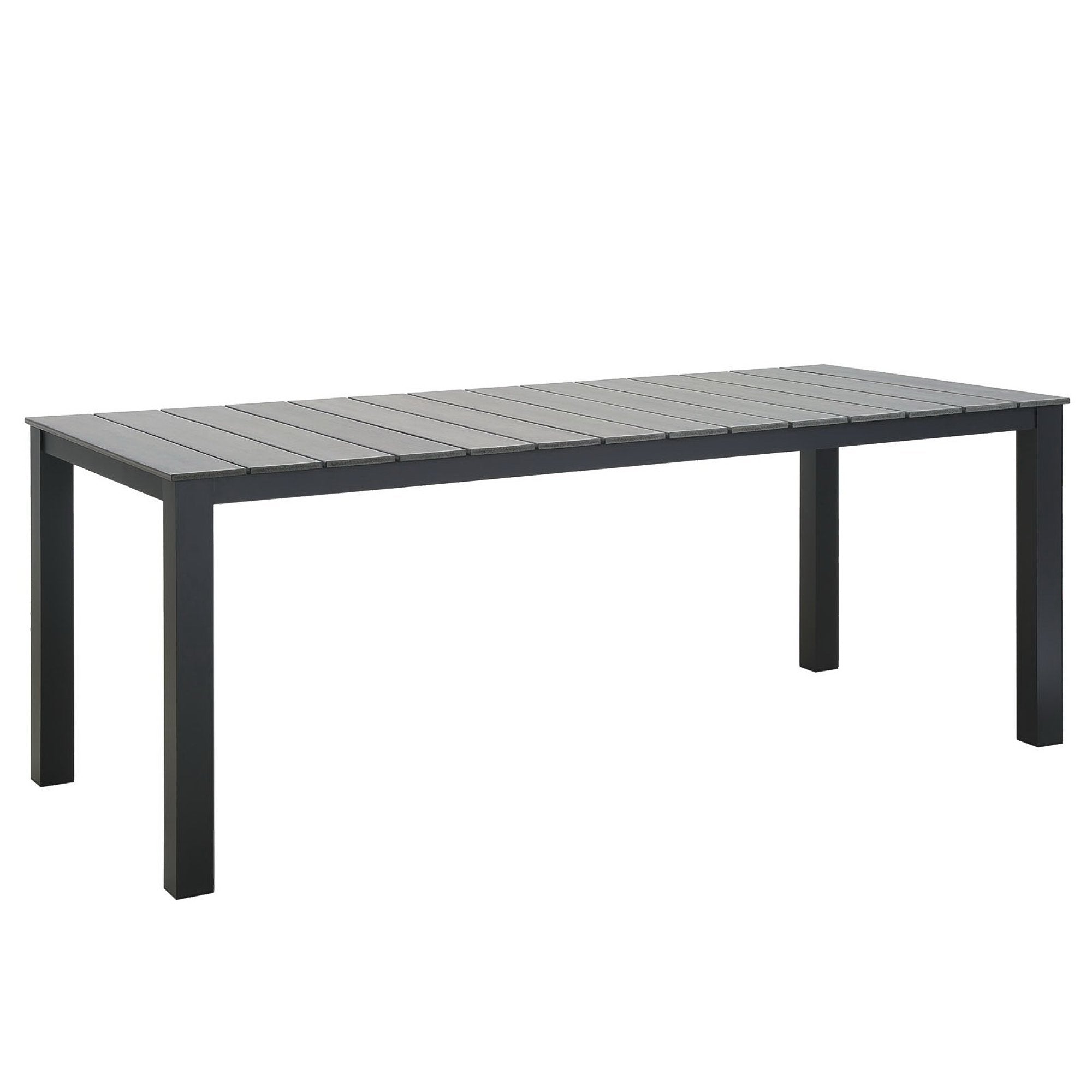 Maine 80" Outdoor Patio Dining Table - Brown Gray