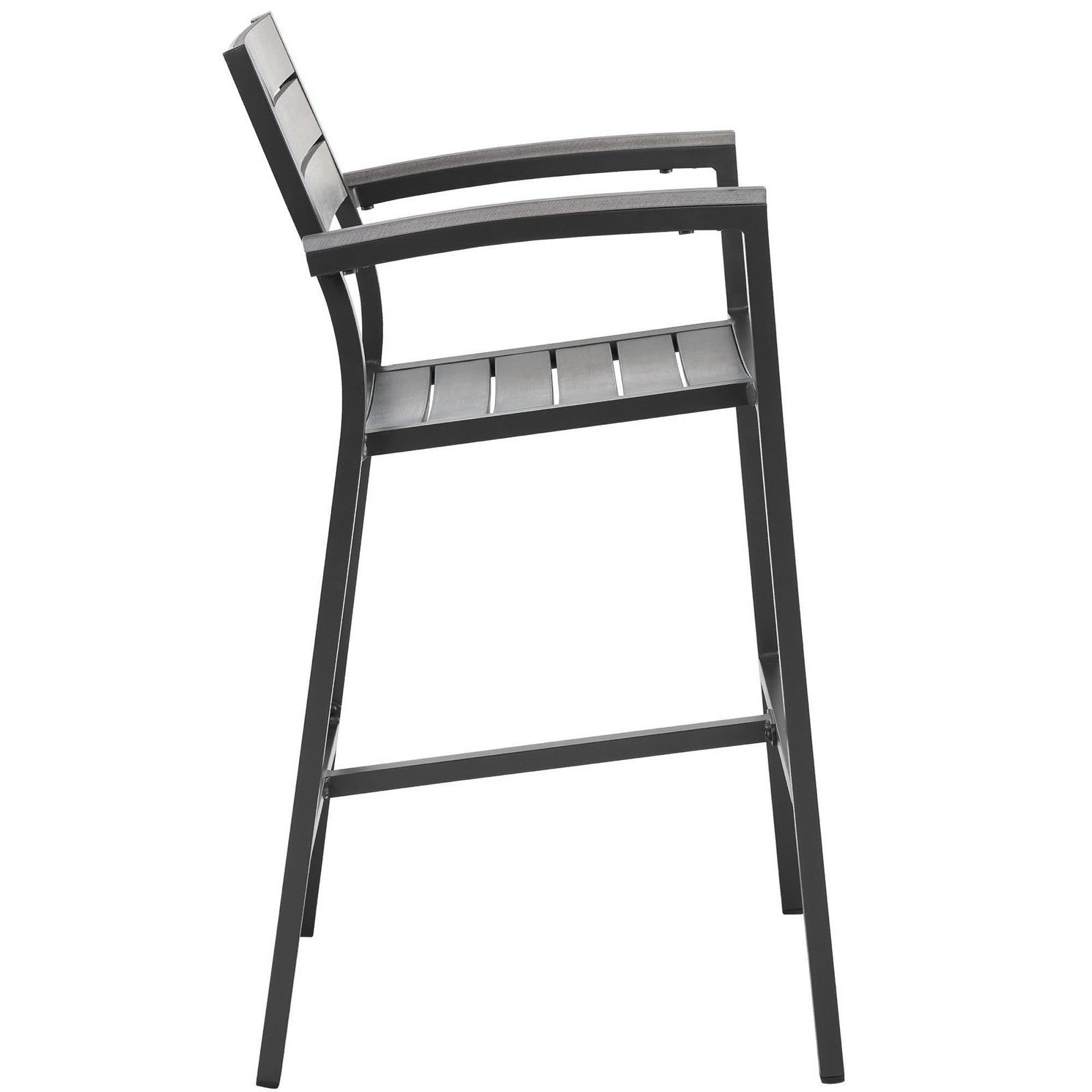 Maine Outdoor Patio Bar Stool - White Light Gray