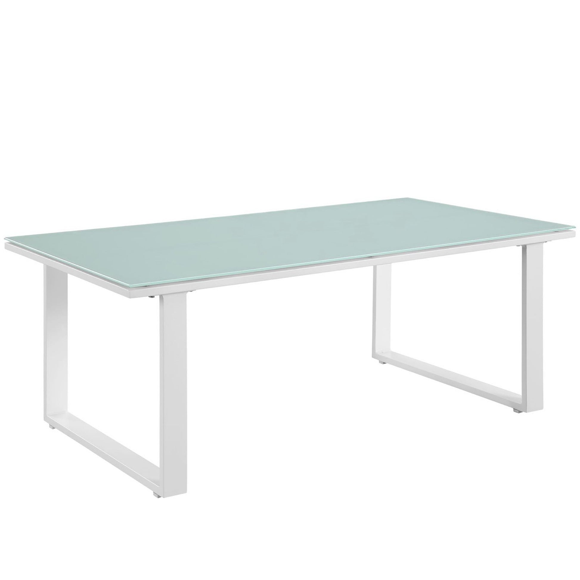 Fortuna Outdoor Patio Coffee Table - White