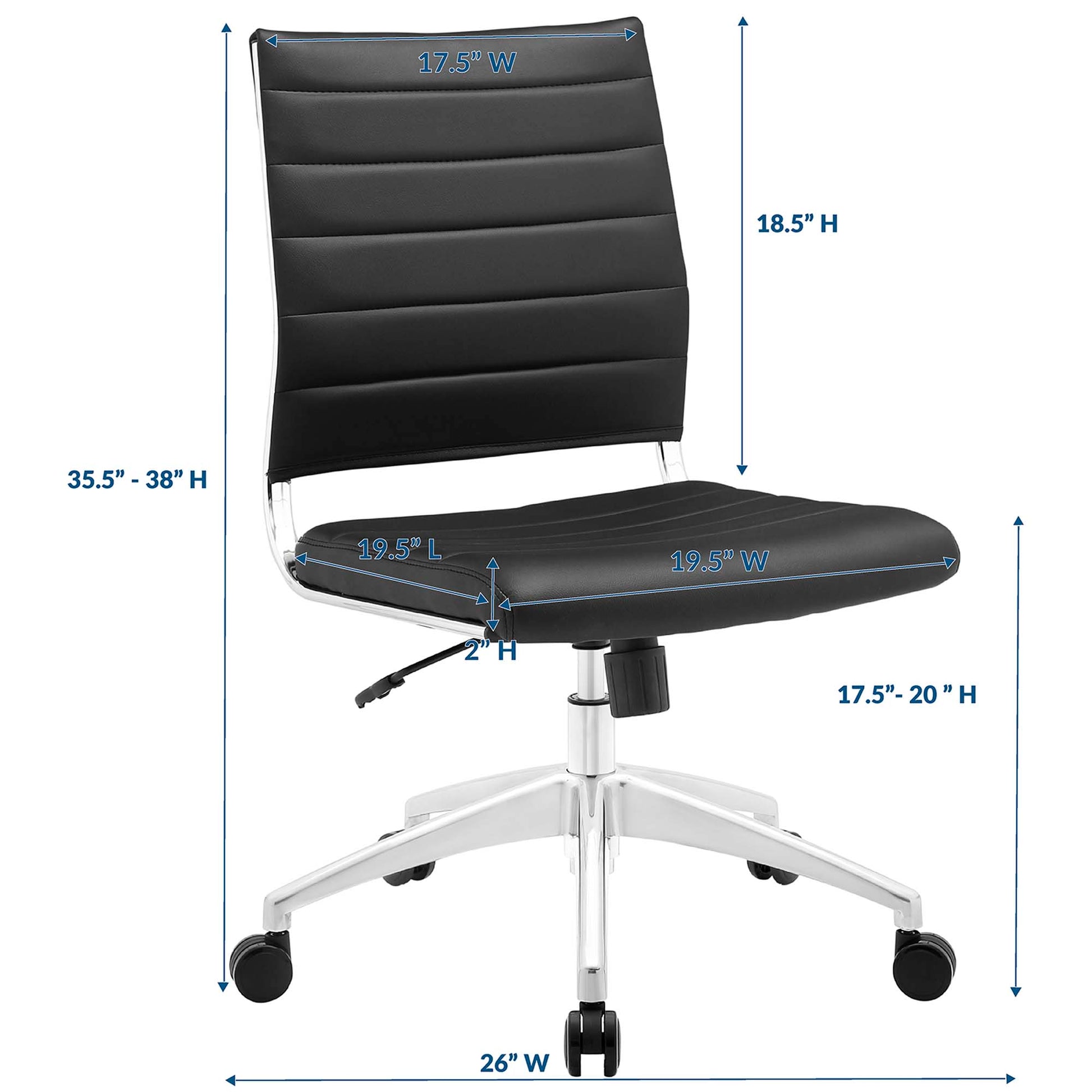 Jive Armless Mid Back Office Chair - Tan