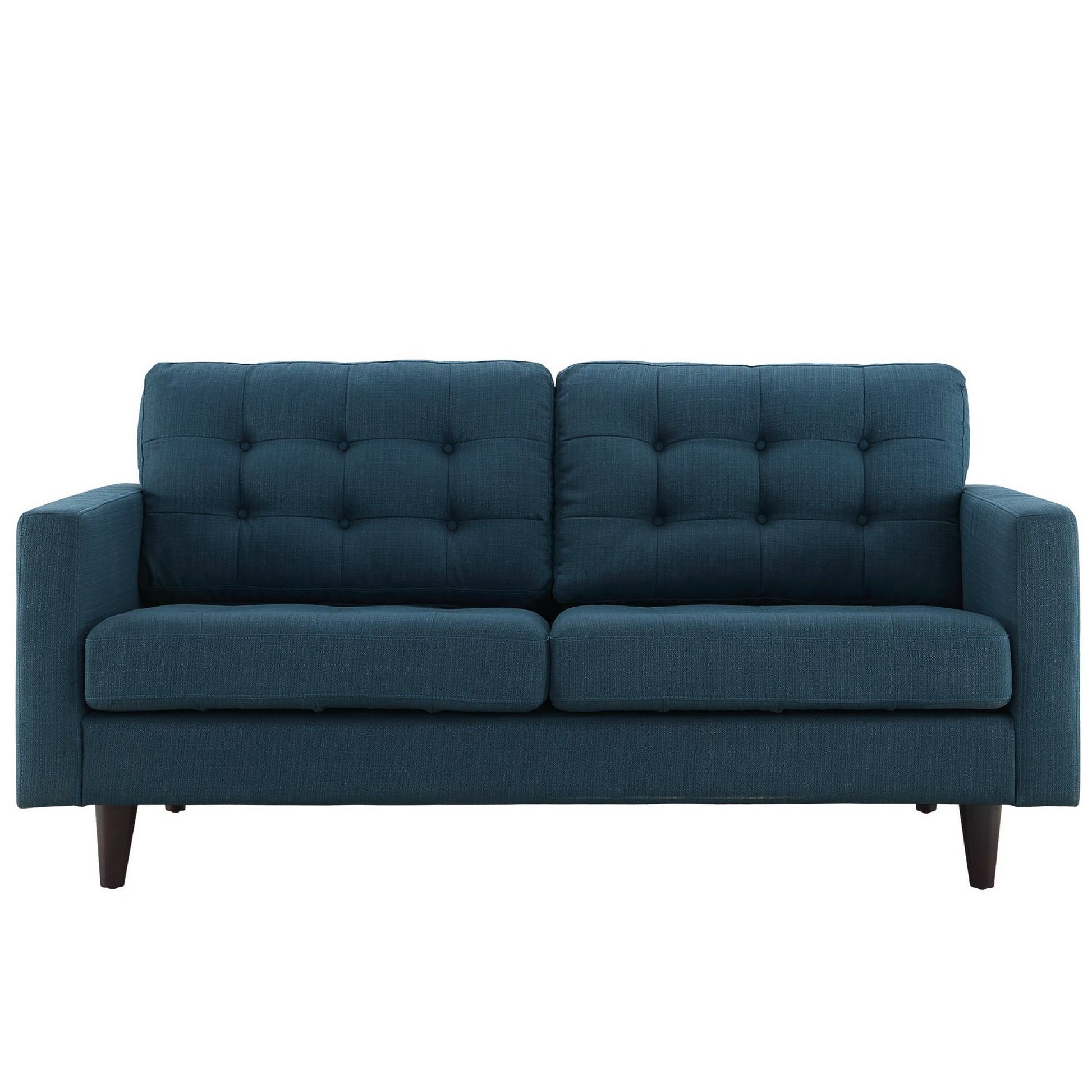 Empress Upholstered Fabric Loveseat - Gray