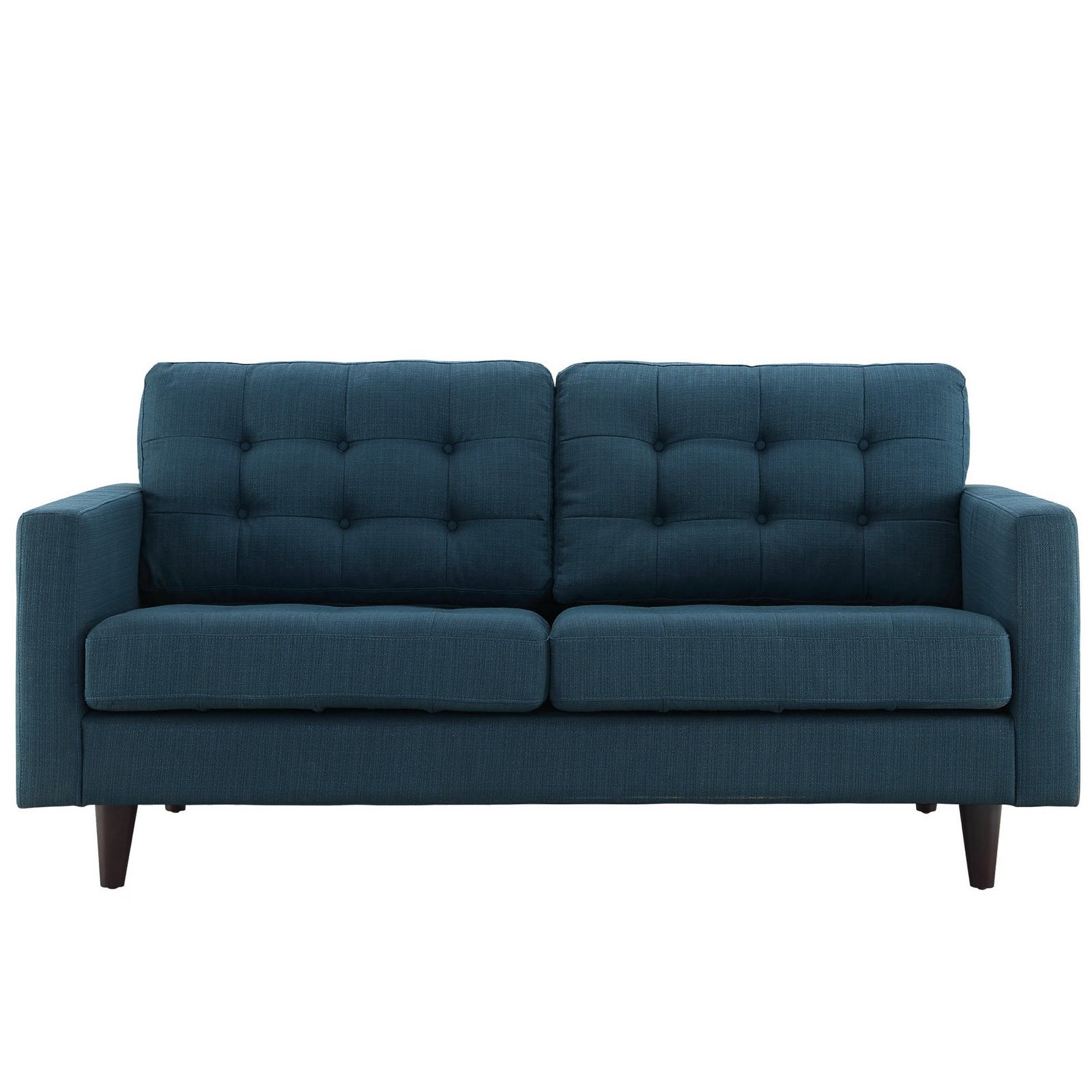 Empress Upholstered Fabric Loveseat - Gray