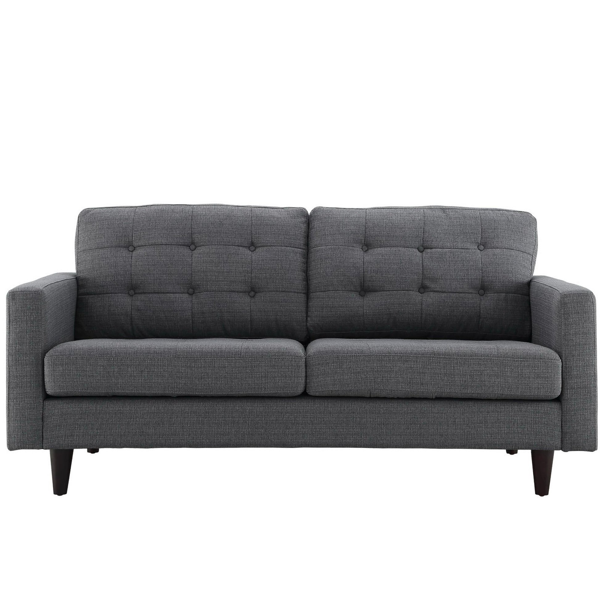 Empress Upholstered Fabric Loveseat