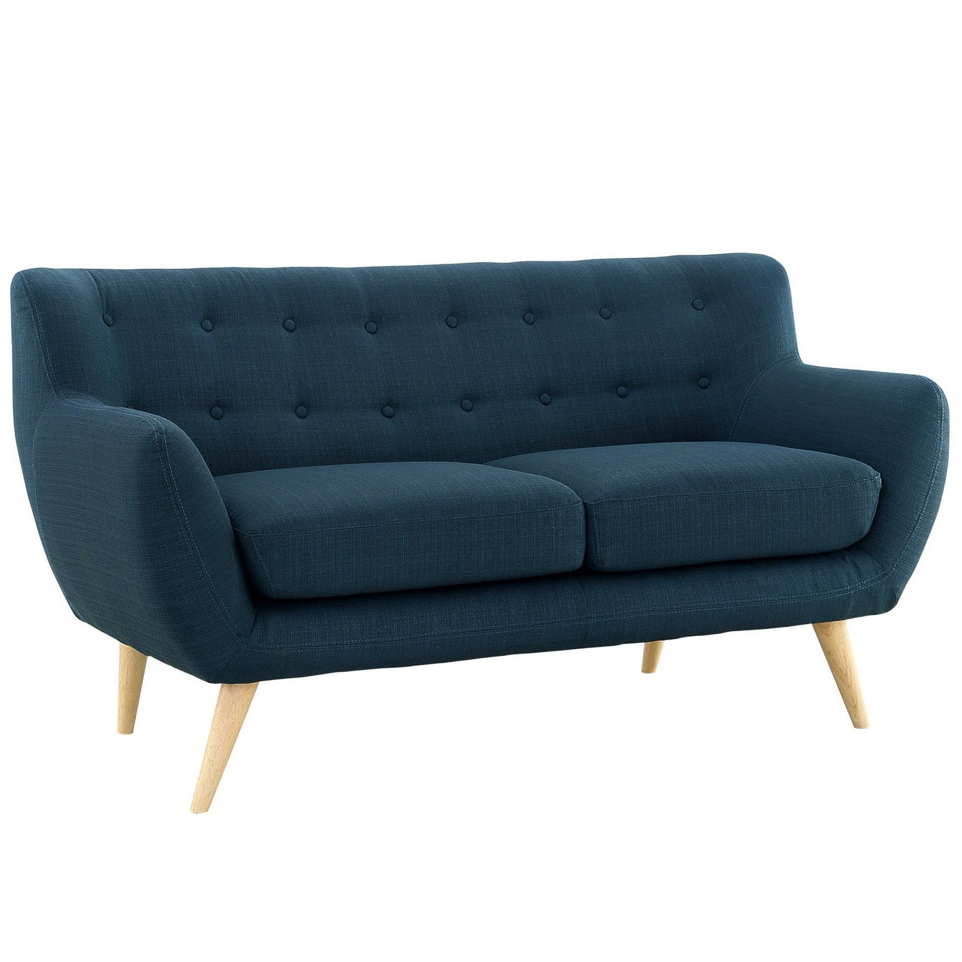 Remark Upholstered Fabric Loveseat - Azure