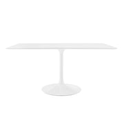 Lippa Rectangle Wood Dining Table - White