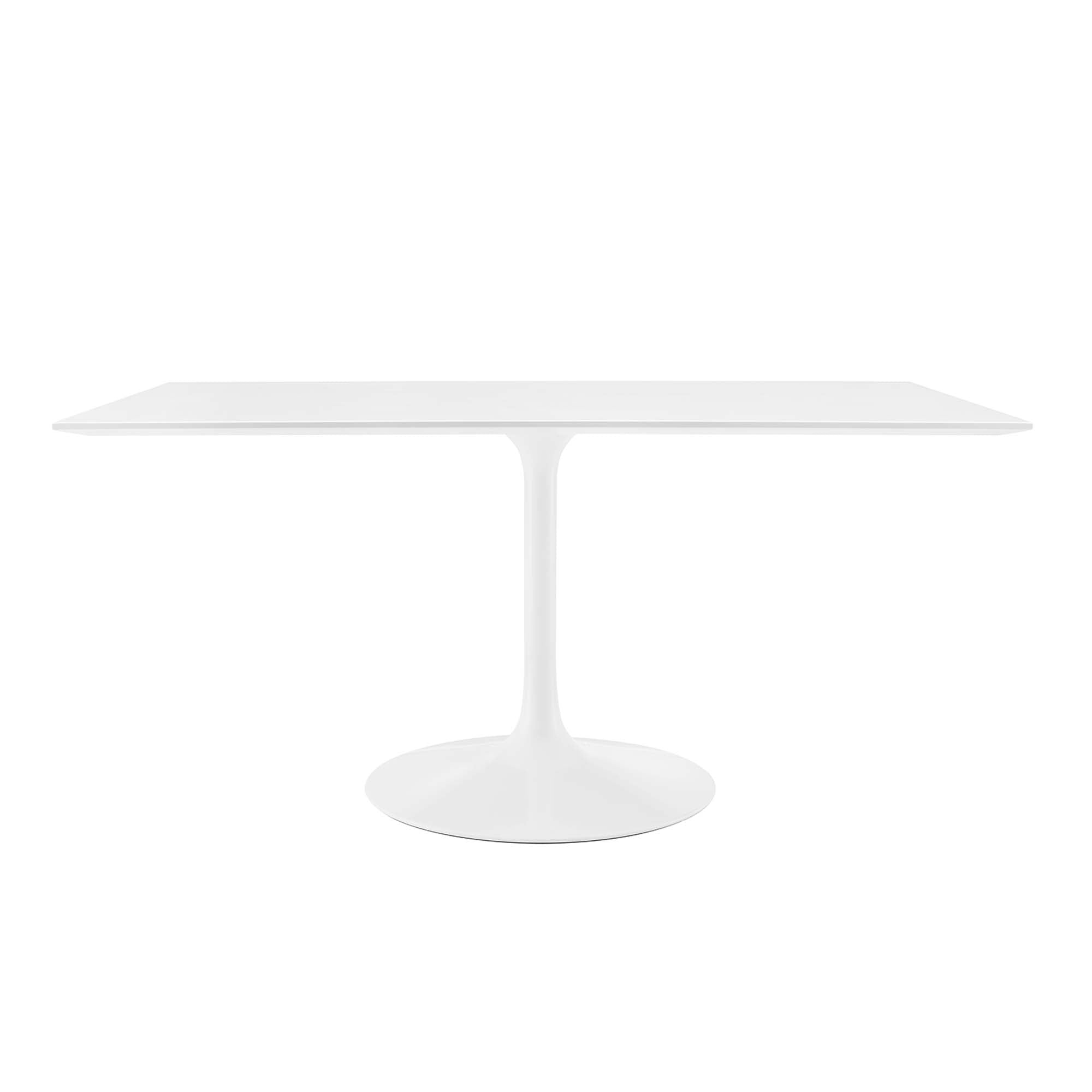 Lippa Rectangle Wood Dining Table - White