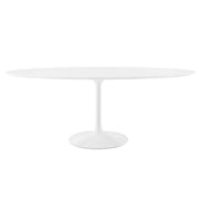 Lippa 78" Oval Wood Dining Table - White
