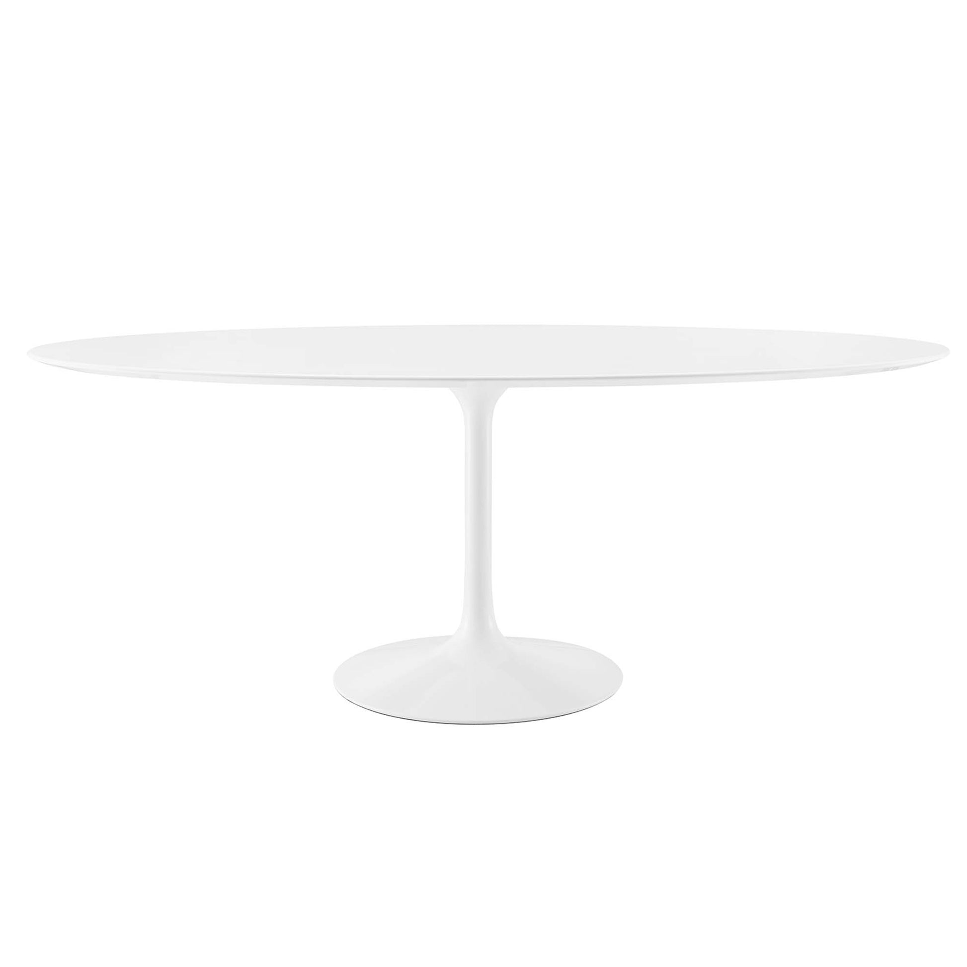 Lippa 78" Oval Wood Dining Table - White