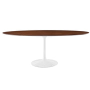 Lippa 78" Oval Wood Dining Table - Walnut