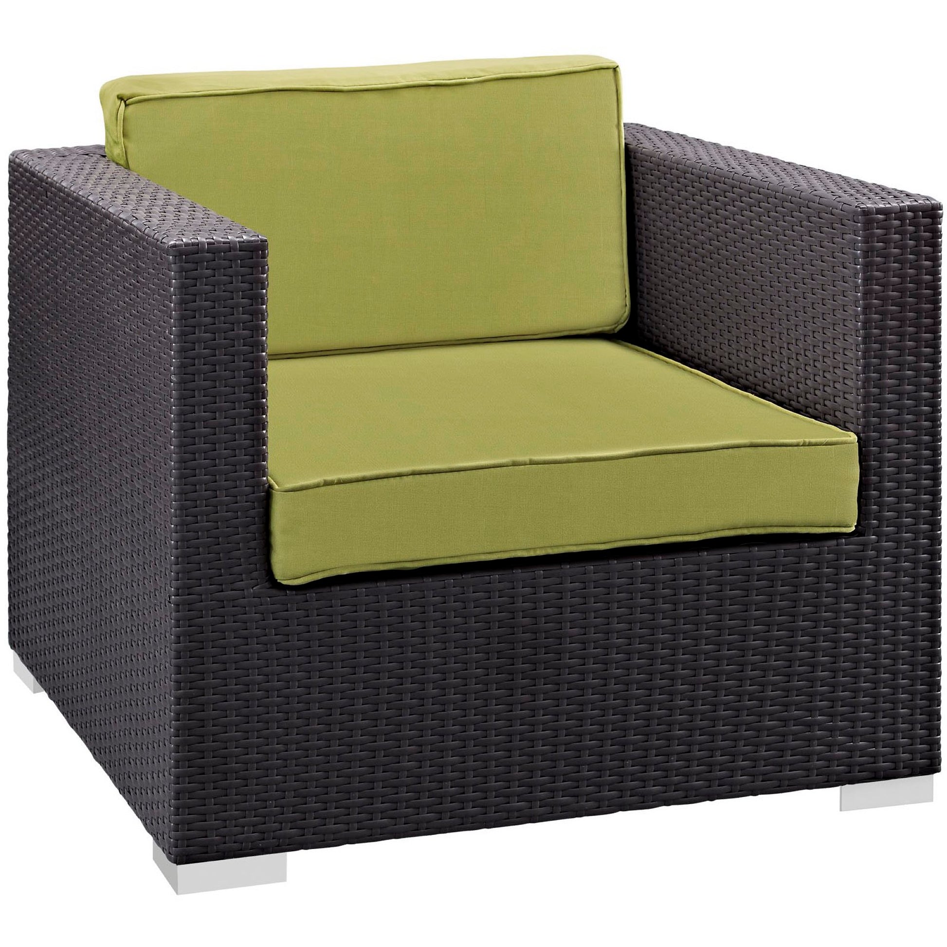 Gather Outdoor Patio Armchair - Espresso Turquoise