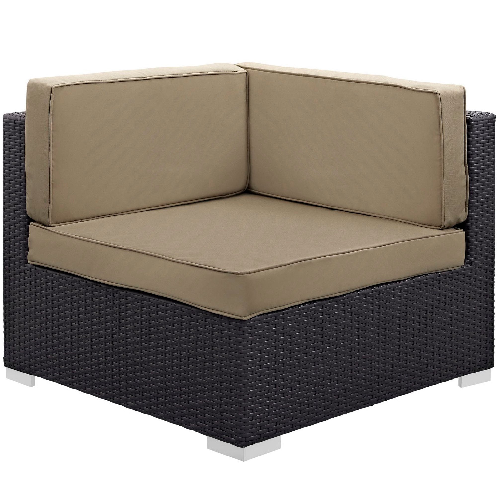 Gather Outdoor Patio Corner Sectional Set of 2 - Espresso Orange