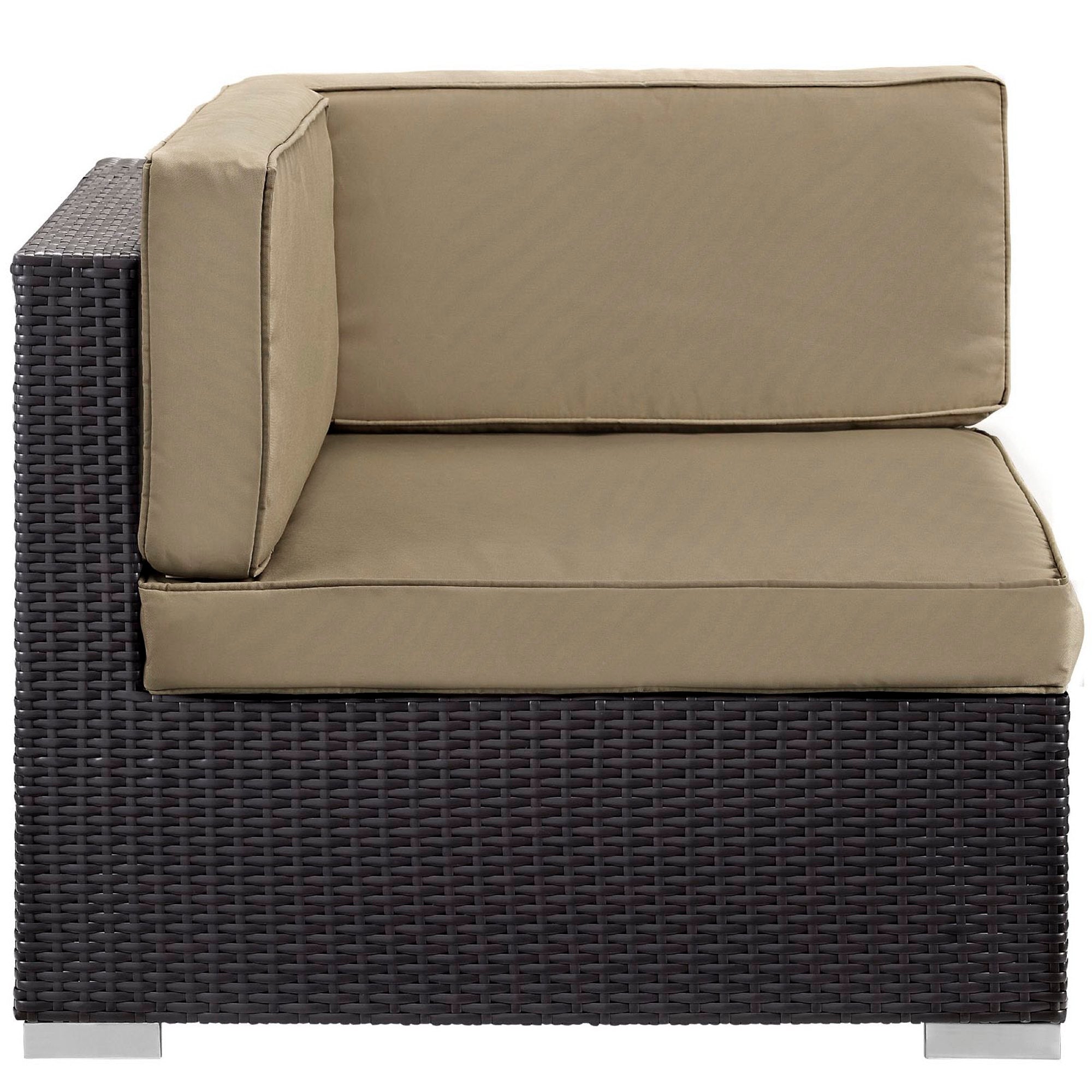 Gather Outdoor Patio Corner Sectional Set of 2 - Espresso Red