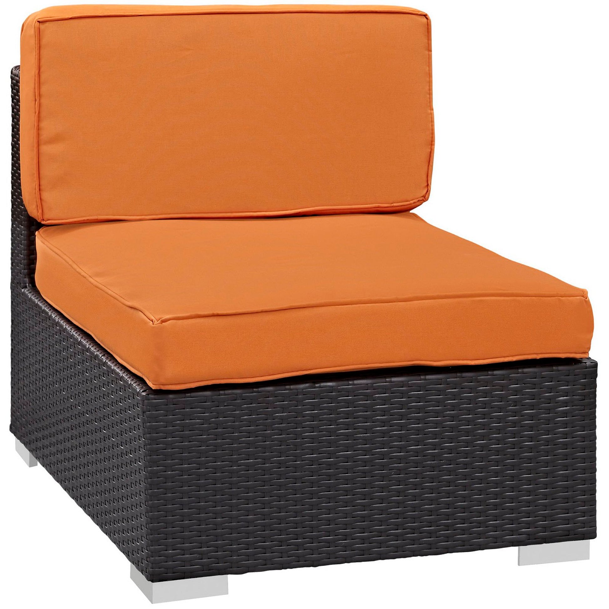 Gather Outdoor Patio Armless Chair Set of 2 - Espresso Peridot