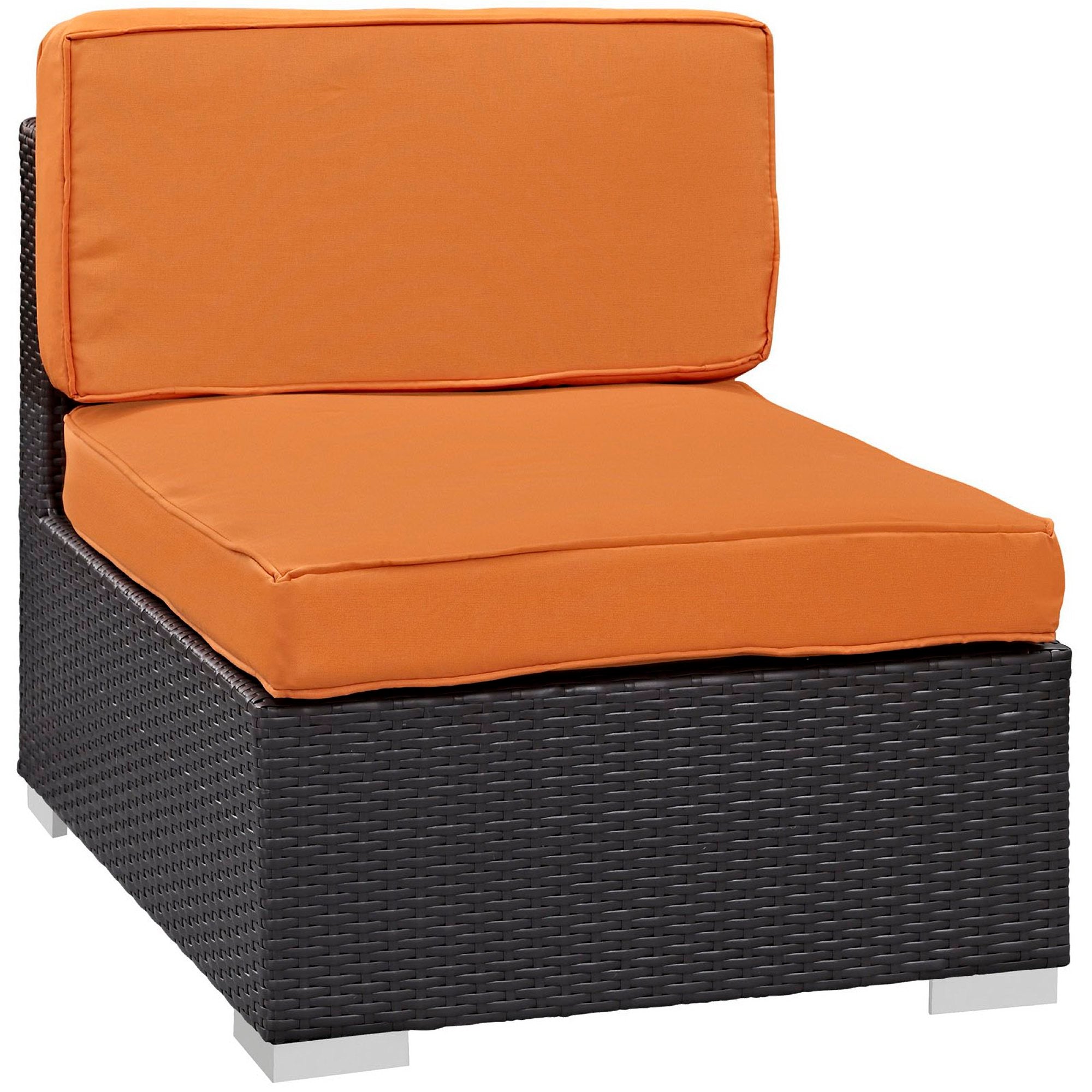 Gather Outdoor Patio Armless Chair Set of 2 - Espresso Peridot