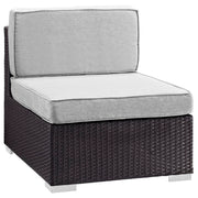 Gather Armless Outdoor Patio Sectional - Espresso Gray
