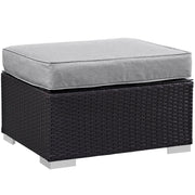 Gather Outdoor Patio Ottoman - Espresso Gray