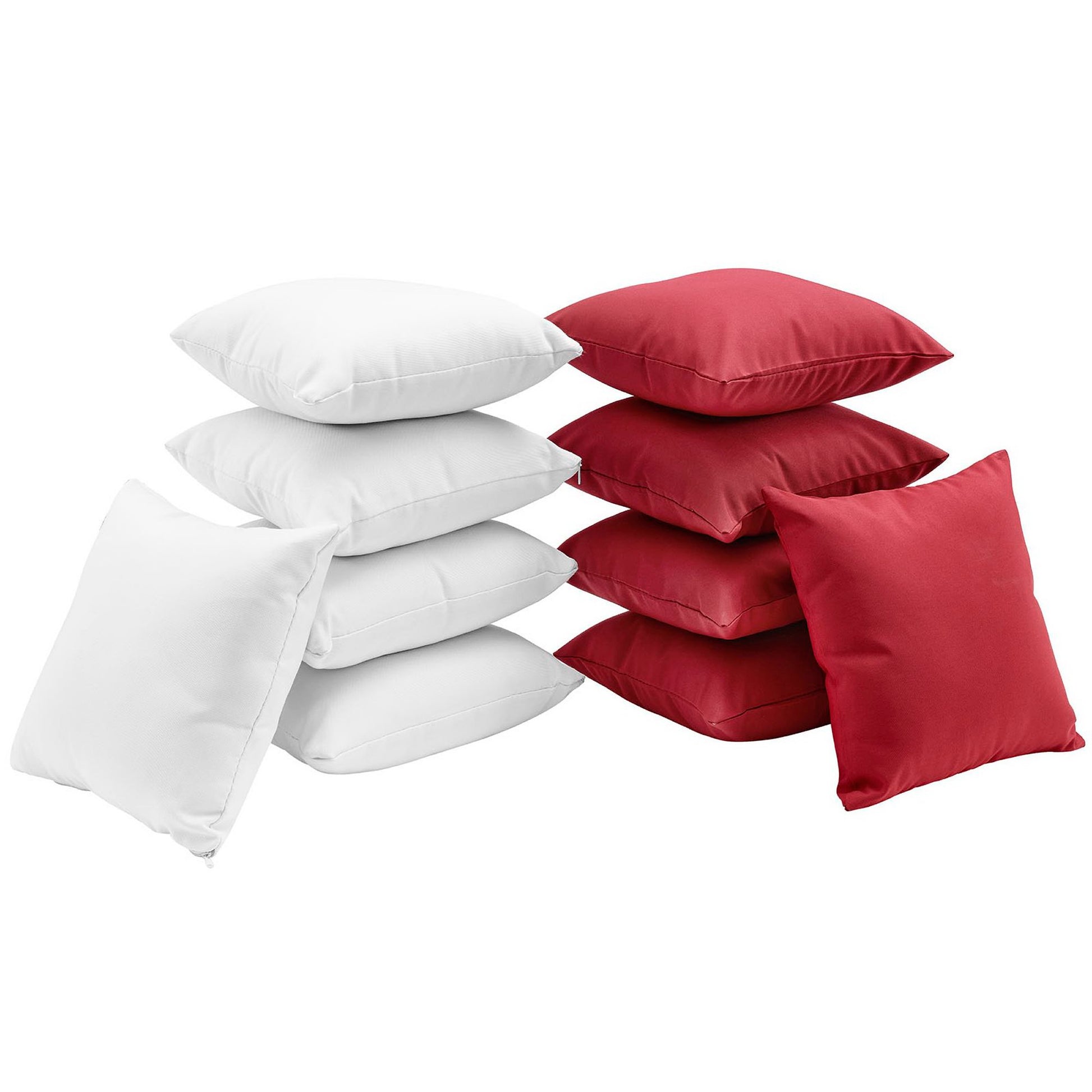 Gather 10 Piece Outdoor Patio Pillow Set - White Red