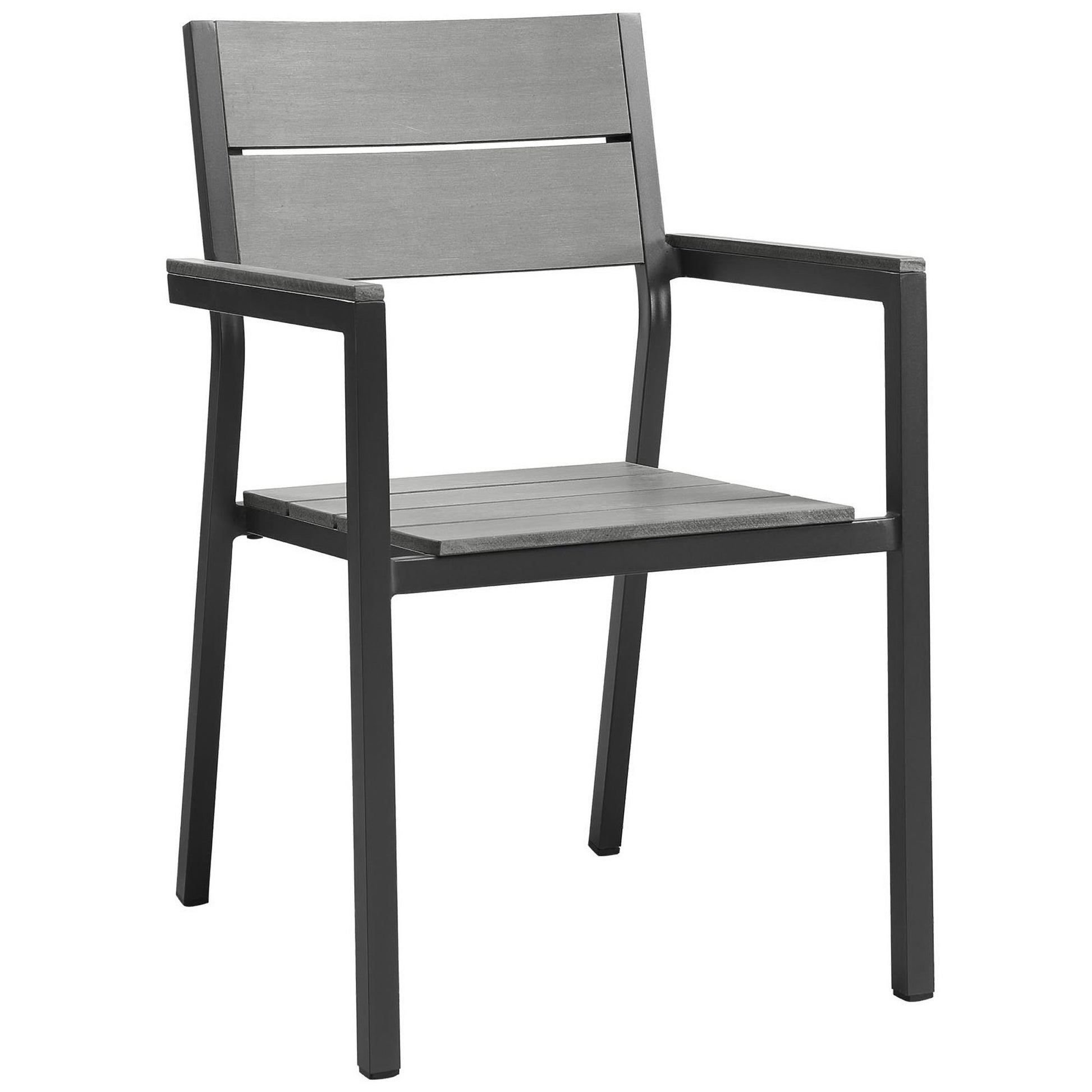 Maine 5 Piece Outdoor Patio Dining Set - White Light Gray