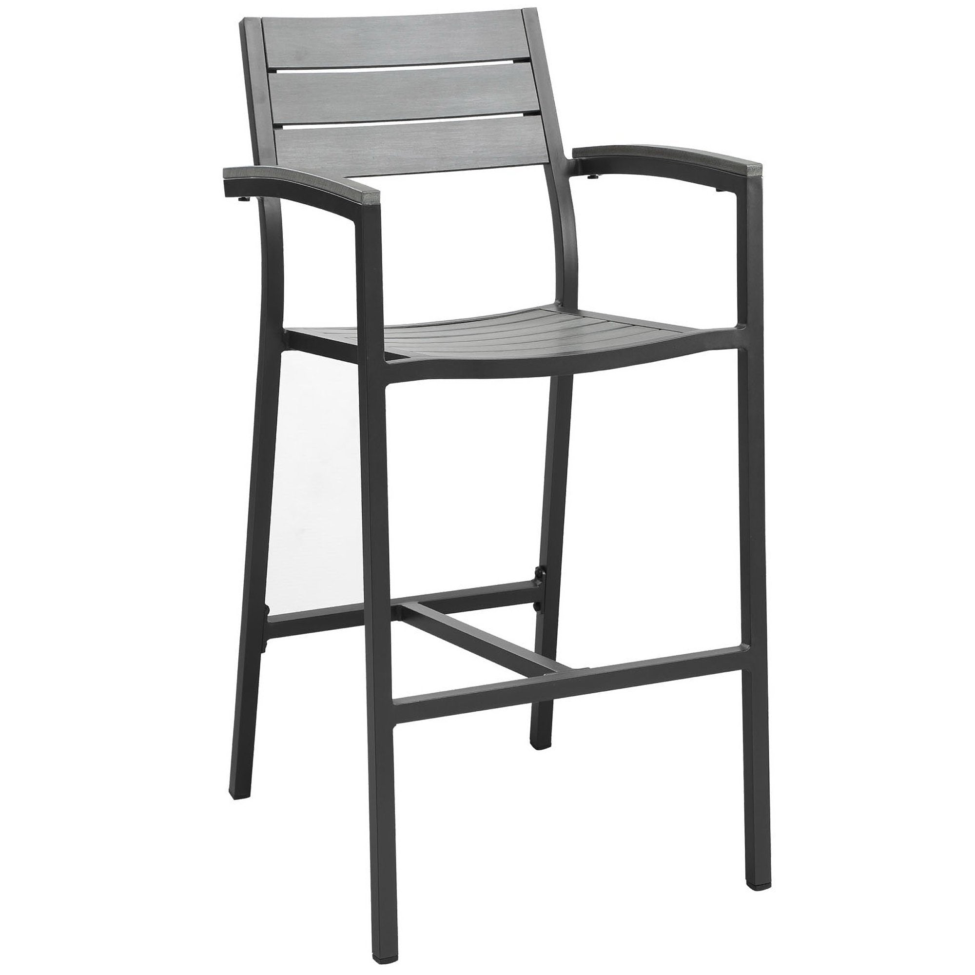 Maine 3 Piece Outdoor Patio Dining Set - White Light Gray