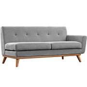 Engage Right-Arm Upholstered Fabric Loveseat - Expectation Gray
