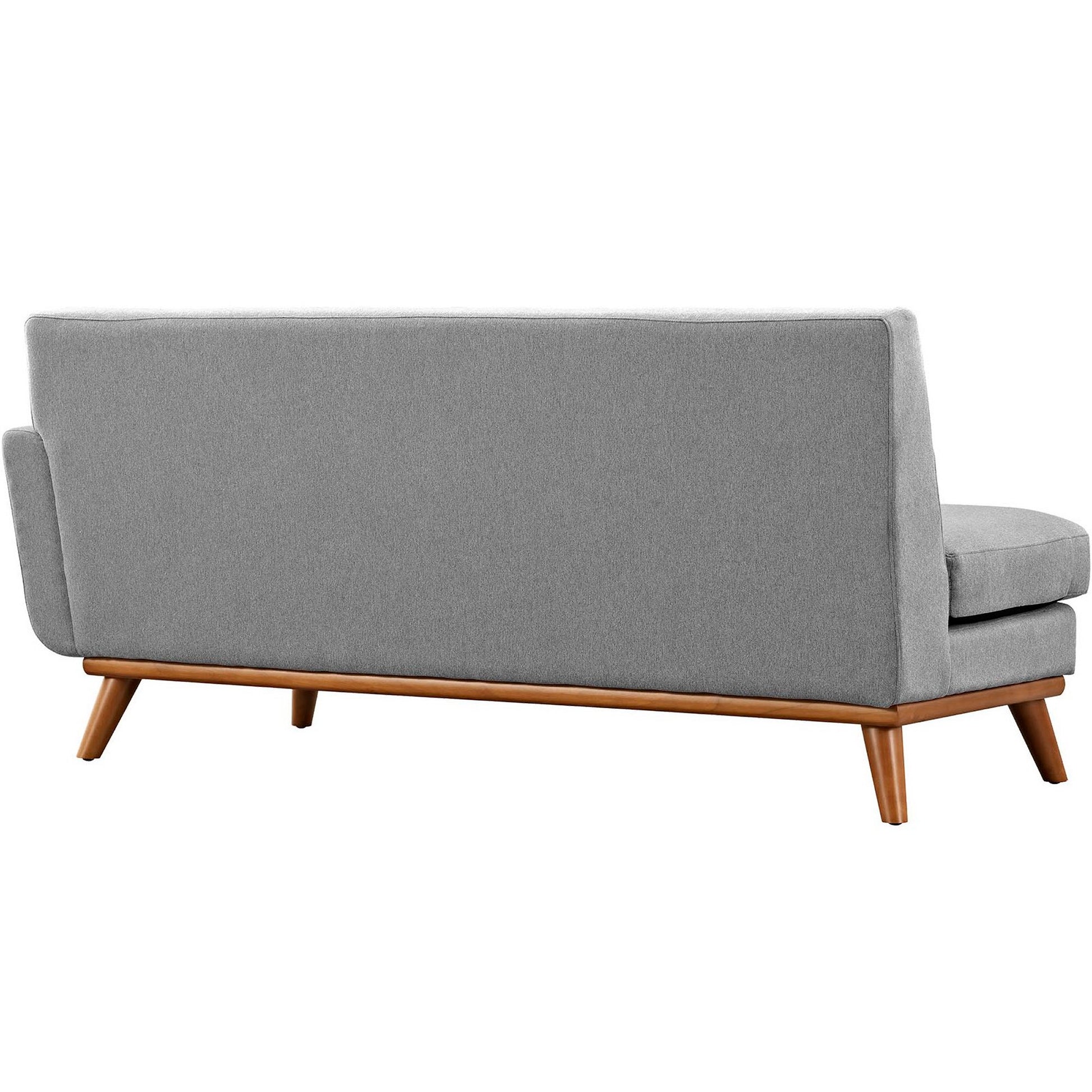 Engage Right-Arm Upholstered Fabric Loveseat - White