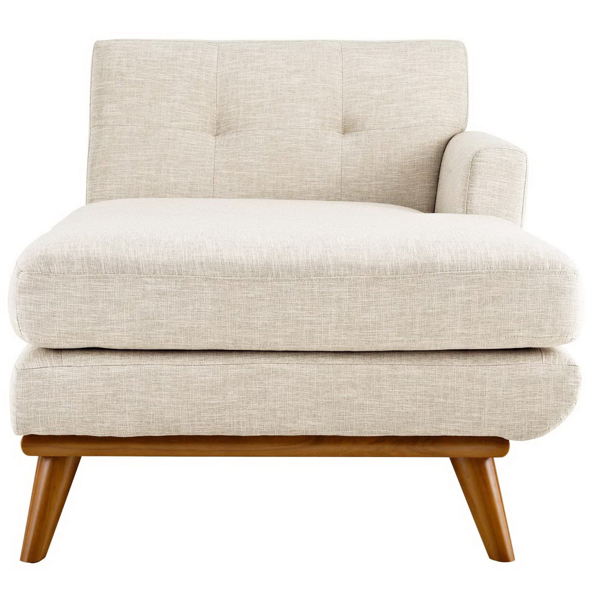 Engage Right-Facing Upholstered Fabric Chaise - White