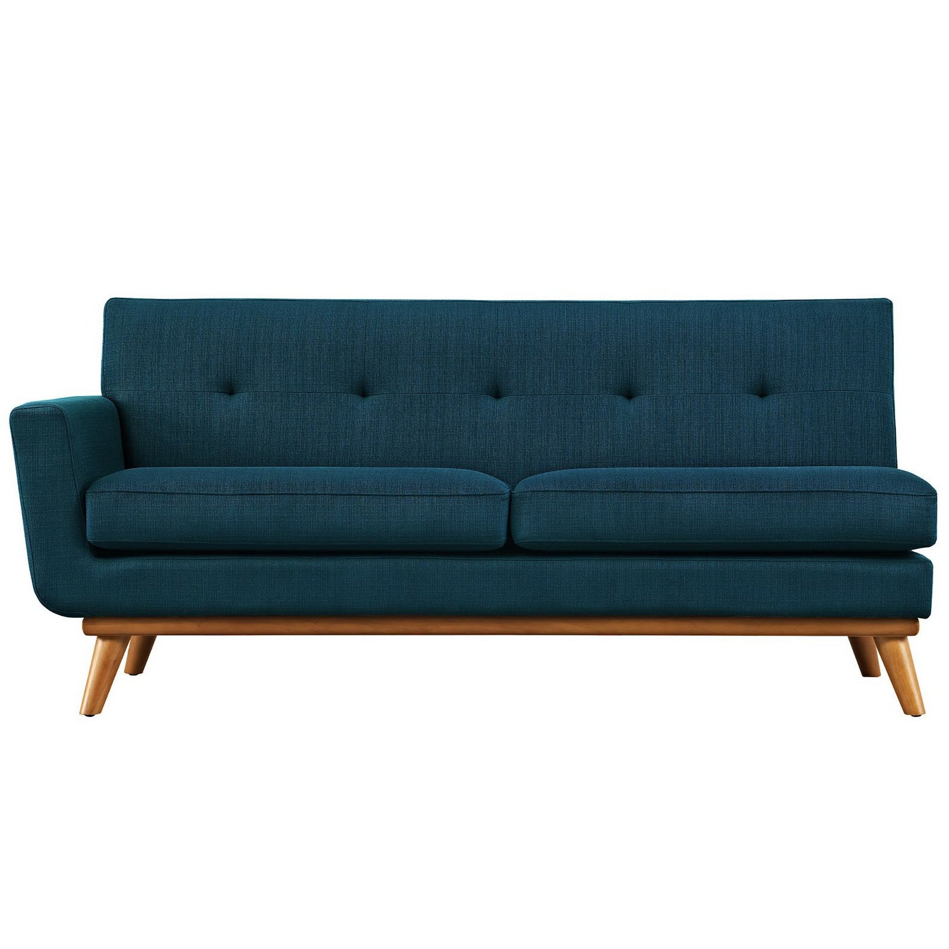 Engage Left-Arm Upholstered Fabric Loveseat - Expectation Gray