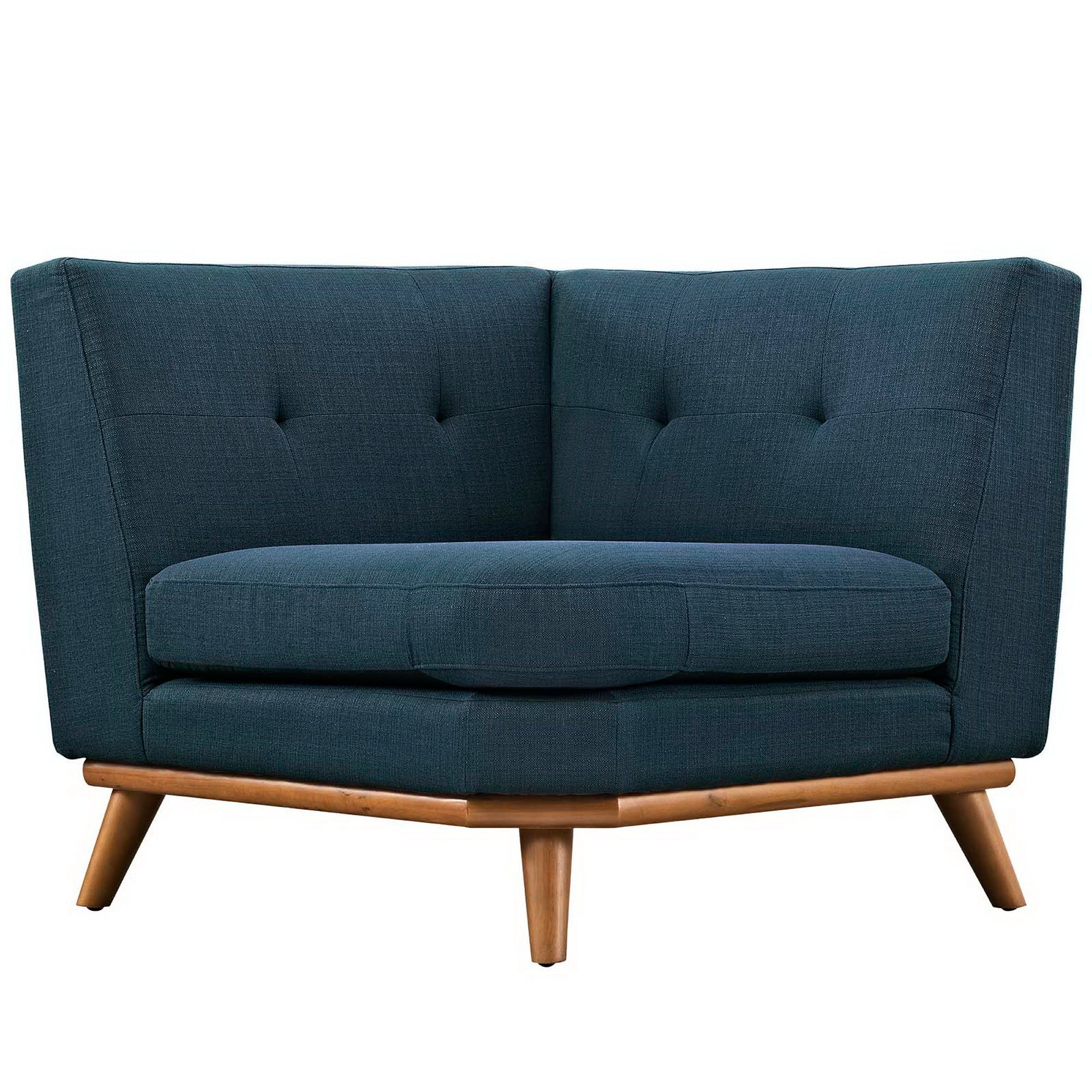 Engage Upholstered Fabric Corner Chair - Azure