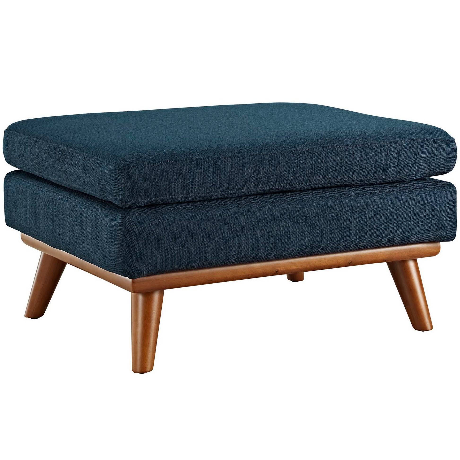 Engage Upholstered Fabric Ottoman - Azure