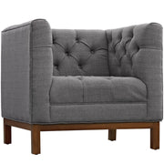 Panache Upholstered Fabric Armchair - Gray