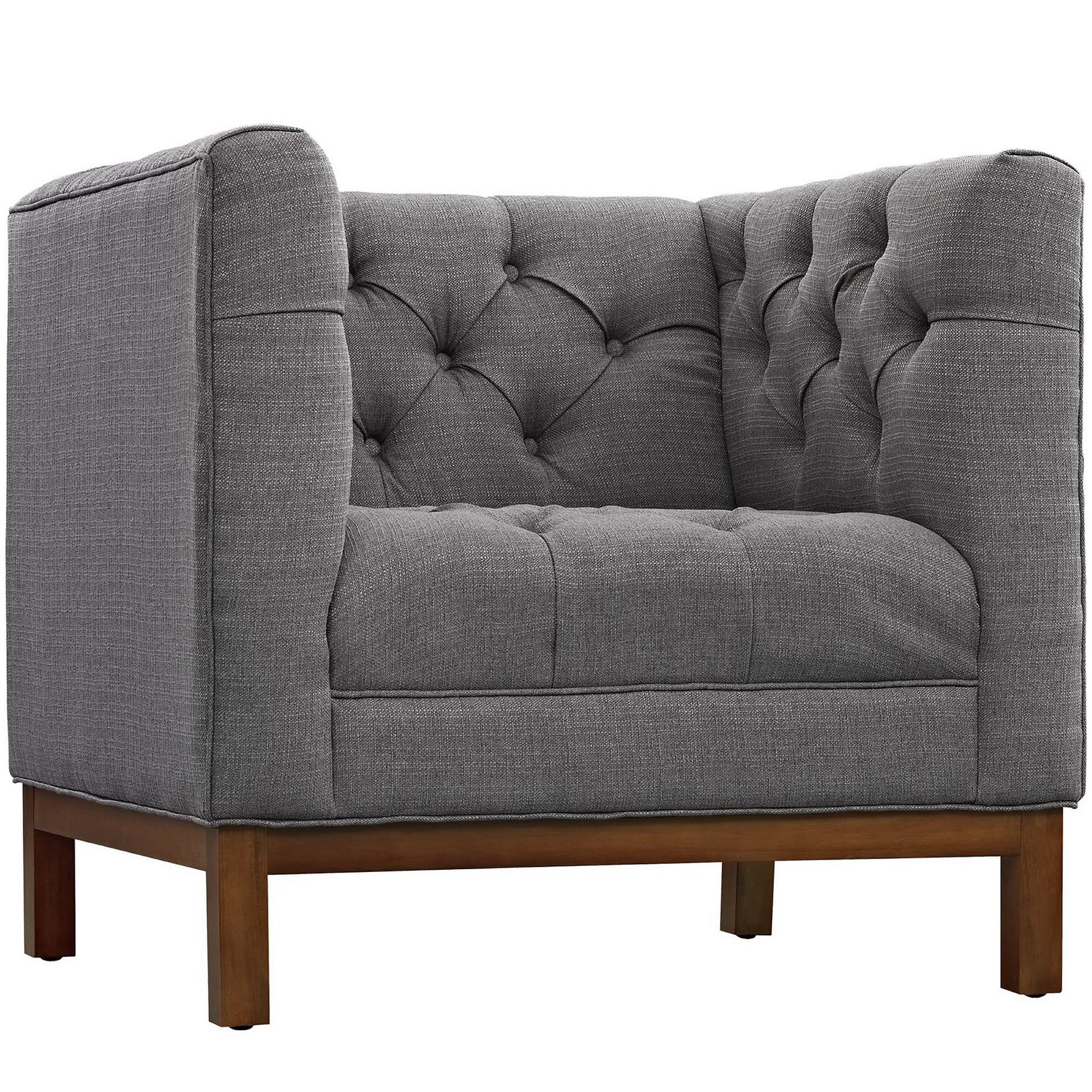 Panache Upholstered Fabric Armchair - Gray