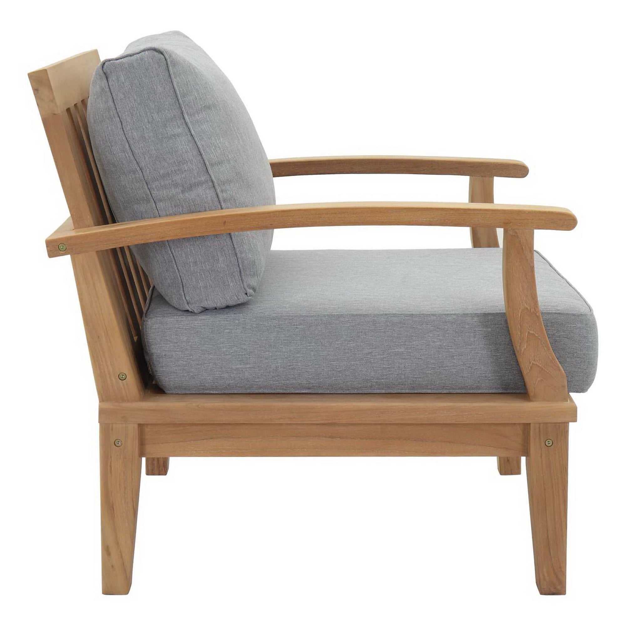 Marina 4 Piece Outdoor Patio Teak Set - Natural White