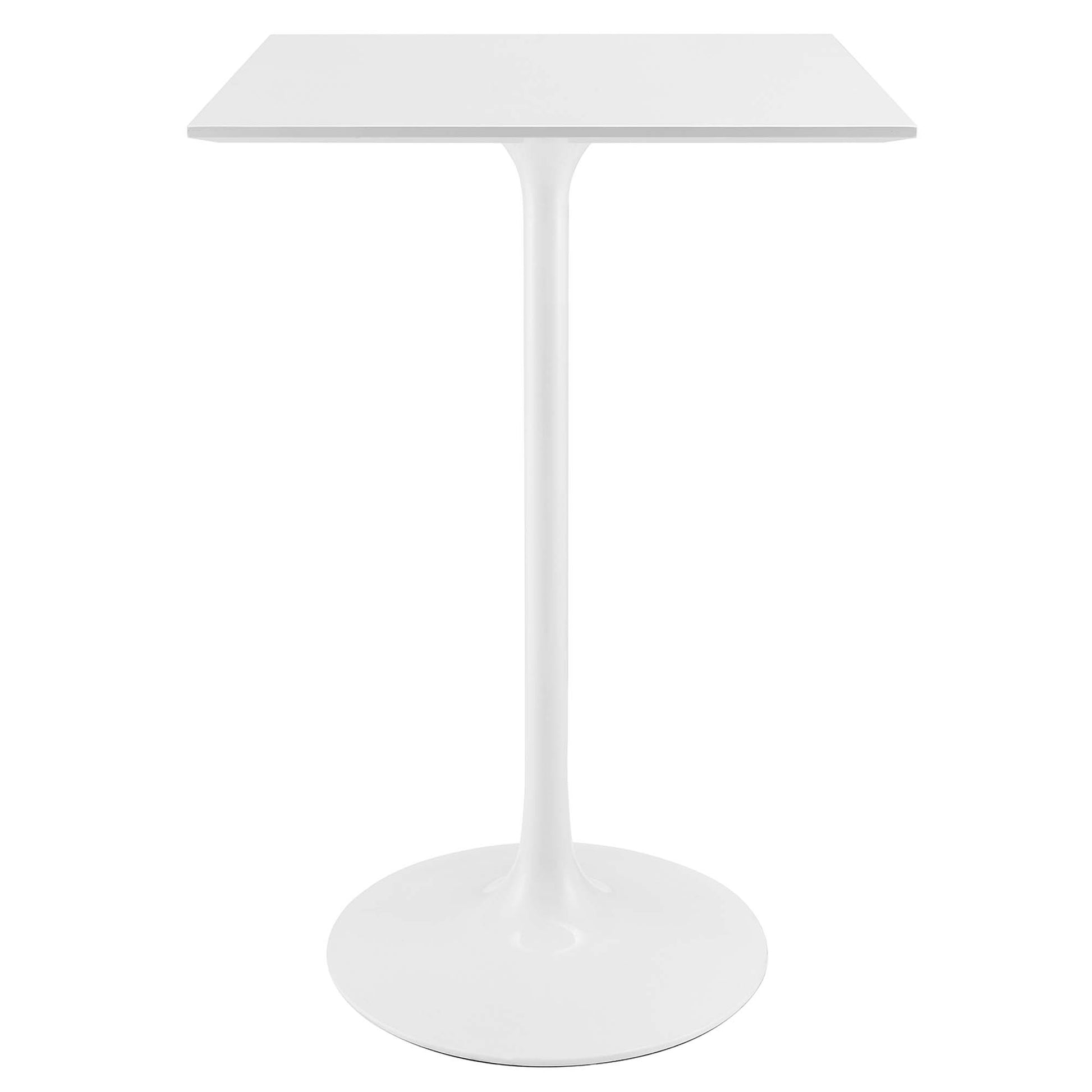 Lippa Square Wood Bar Table - White