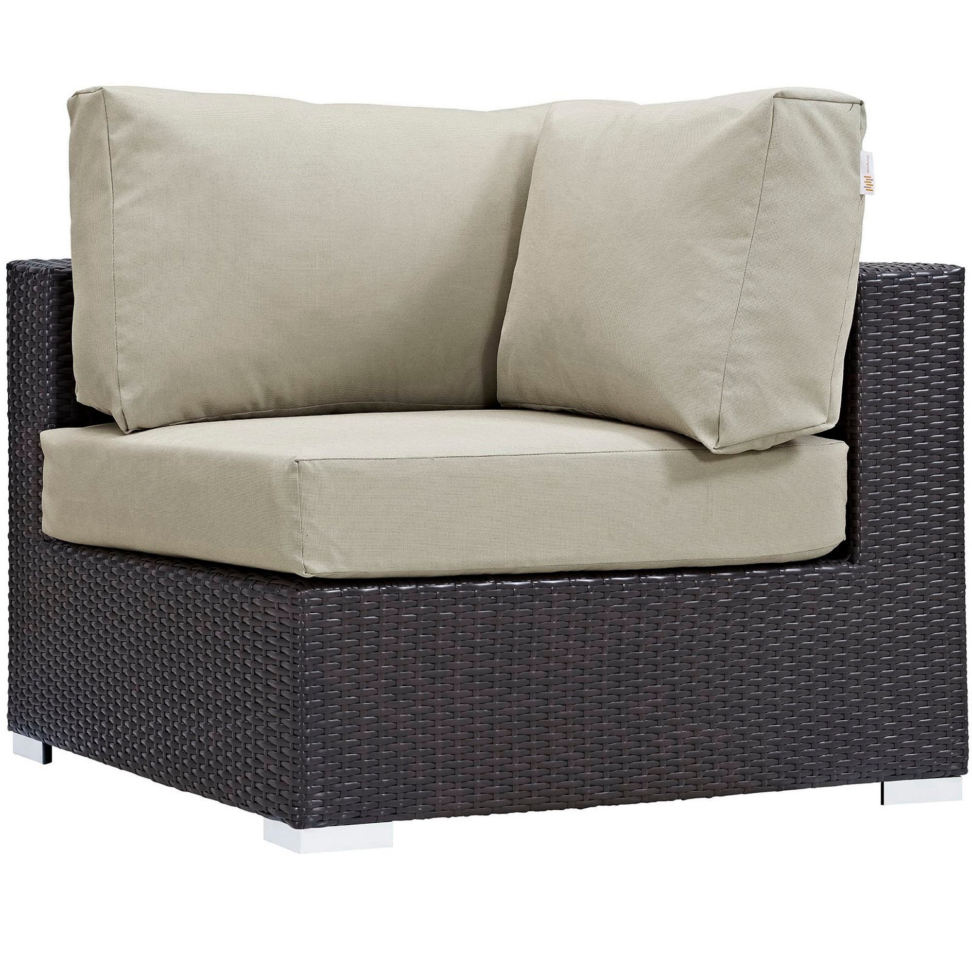 Convene Outdoor Patio Corner - Espresso Beige