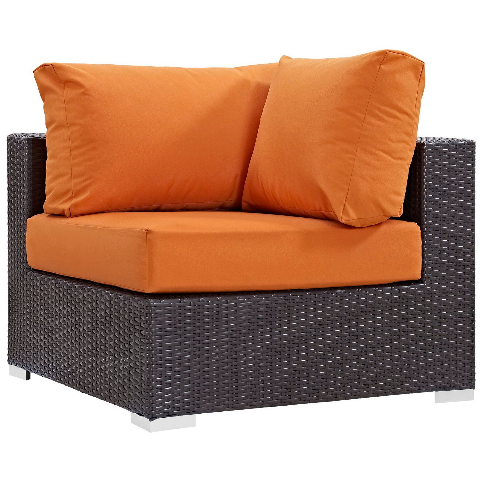 Convene Outdoor Patio Corner - Espresso White