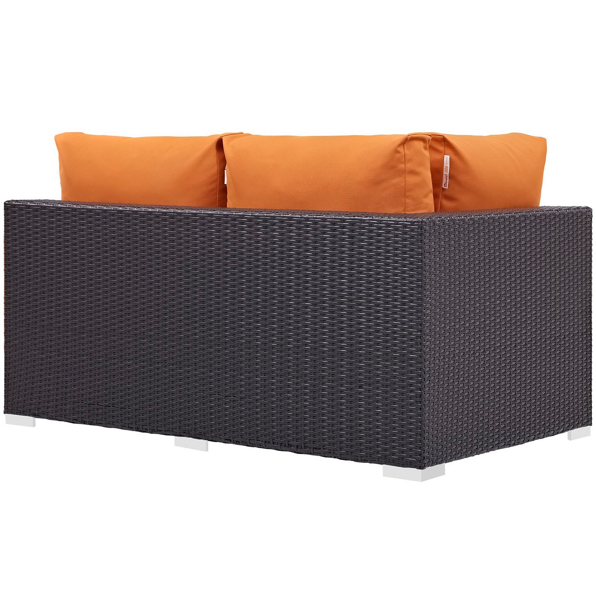 Convene Outdoor Patio Left Arm Loveseat - Espresso Turquoise