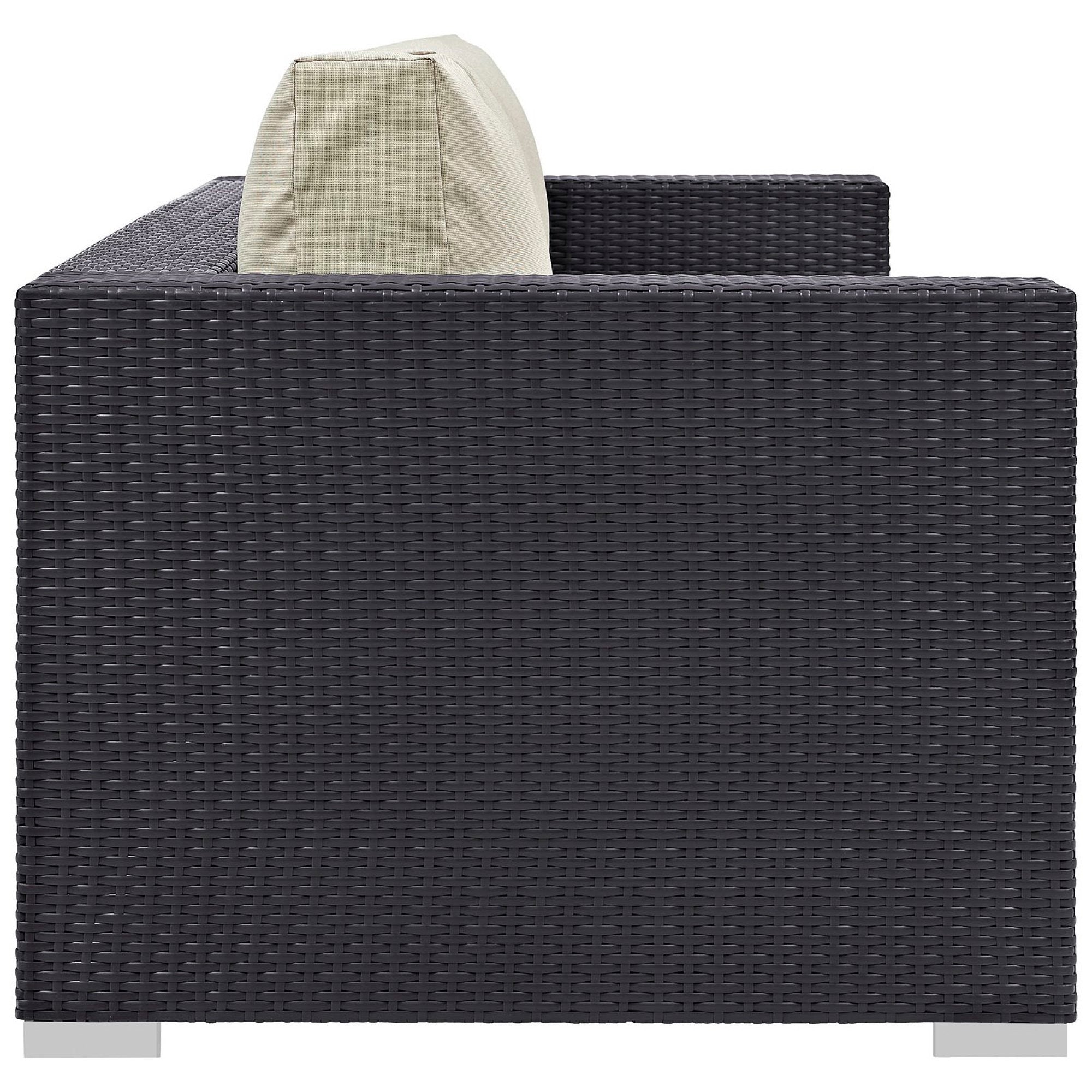 Convene Outdoor Patio Sofa - Espresso Mocha