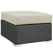 Sojourn Outdoor Patio Sunbrella® Ottoman - Canvas Antique Beige