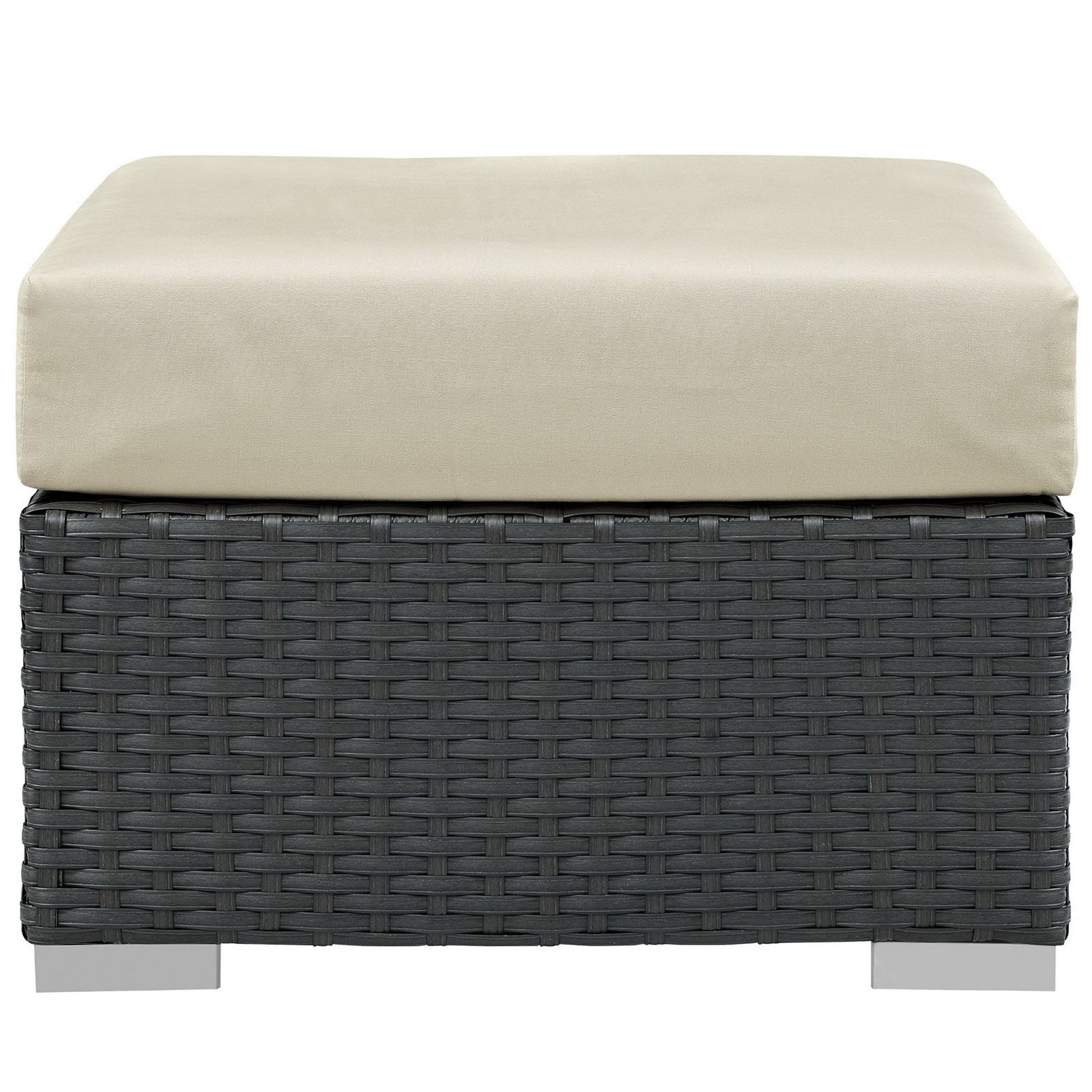 Sojourn Outdoor Patio Sunbrella® Ottoman - Canvas Gray