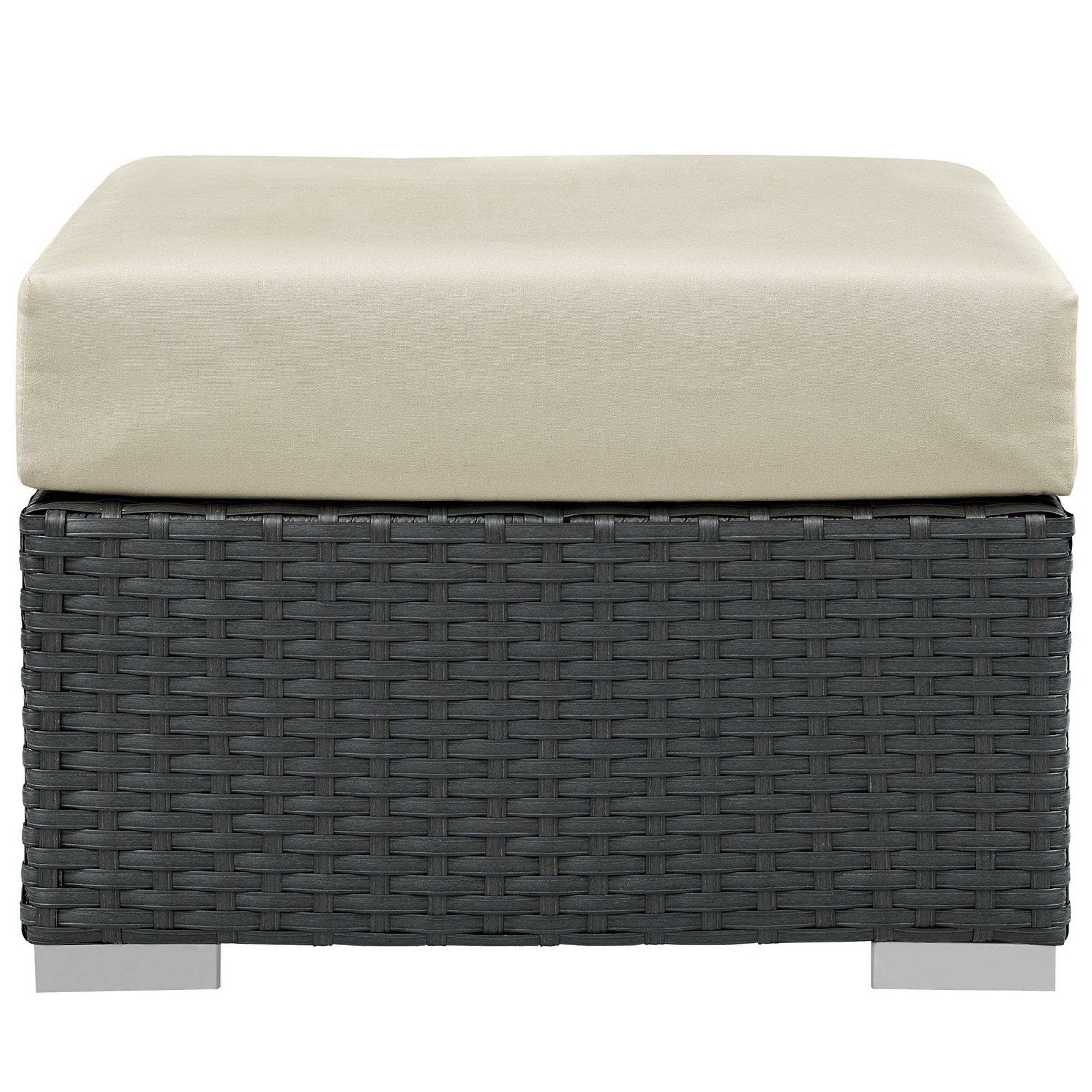Sojourn Outdoor Patio Sunbrella® Ottoman - Canvas Gray