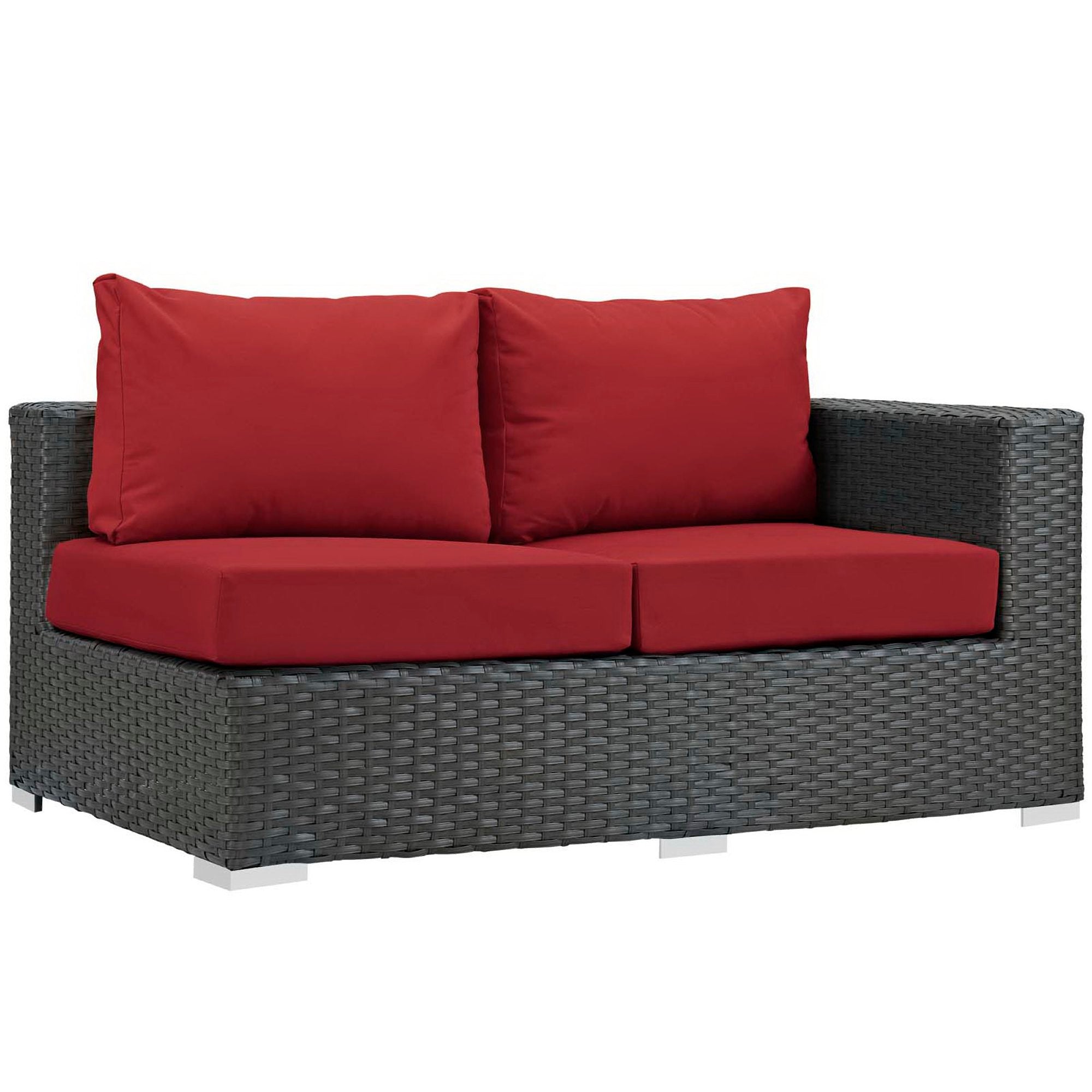 Sojourn Outdoor Patio Sunbrella® Right Arm Loveseat - Canvas Red